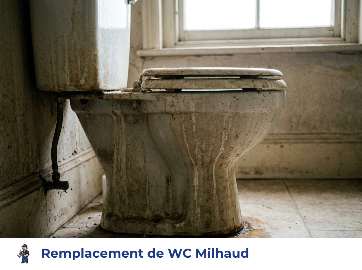 Remplacement de WC à Milhaud