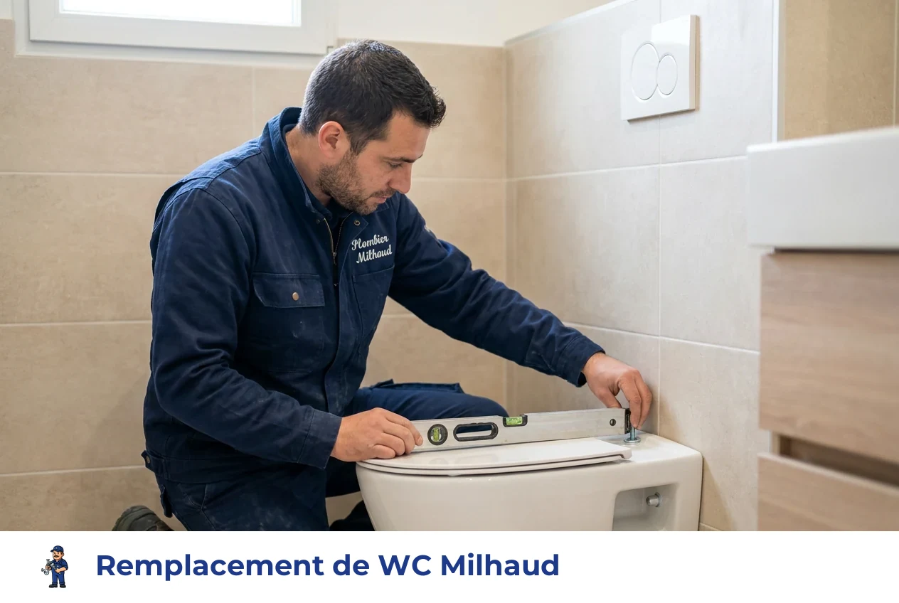 Remplacement de WC à Milhaud
